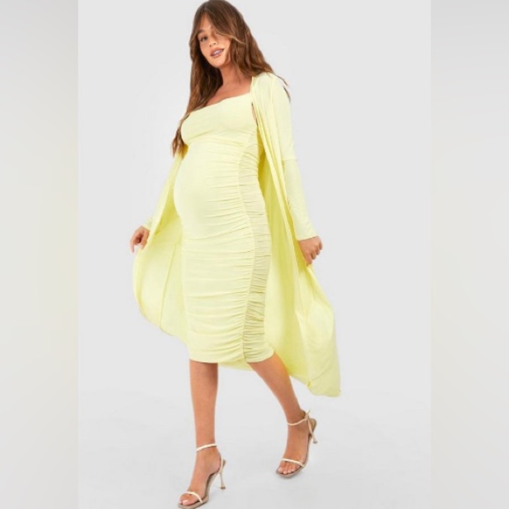 Yellow size 12 maternity dress